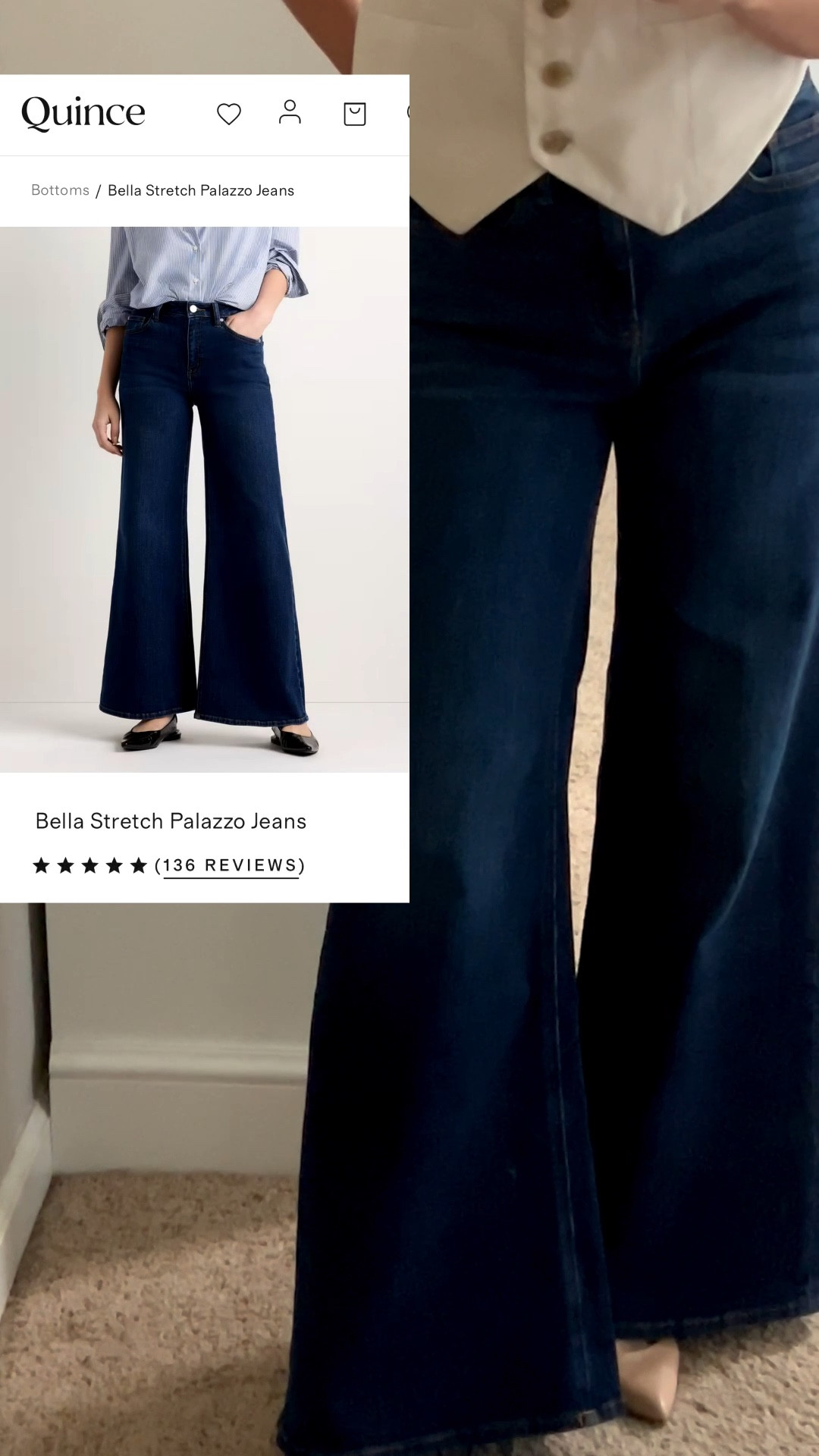 I’m always on the search for comfy jeans! These ones from Quince are absolutely stunning. Comes in several colors and the fit is just 😮‍💨

Bella Stretch Relaxed Straight Jeans - Cool Blue
Bella Stretch Palazzo Jeans - Midnight Blue 

I love them so much I just ordered two new pairs!

#LTKootd