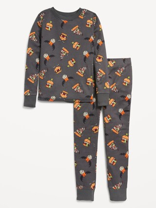 Gender-Neutral Printed Snug-Fit Pajama Set for Kids | Old Navy (US)