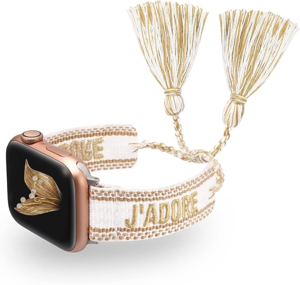 W-RARA Braided Bracelets Compatible with Apple Watch Band 38mm 40mm 41mm 42mm 44mm 45mm 49mm Wome... | Amazon (US)