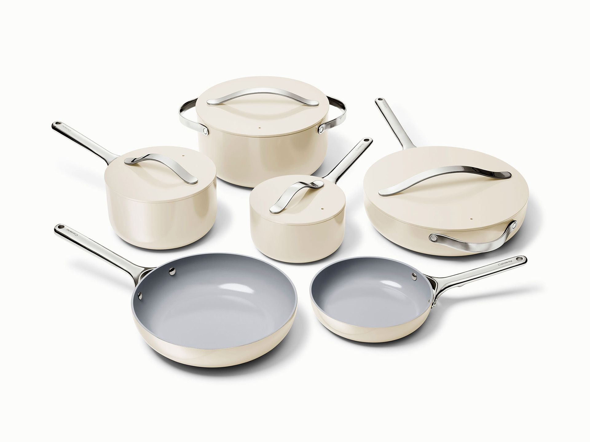 Ceramic Cookware & Minis Set | Nonstick Pots & Pans Set | Non-Toxic | Caraway | Caraway