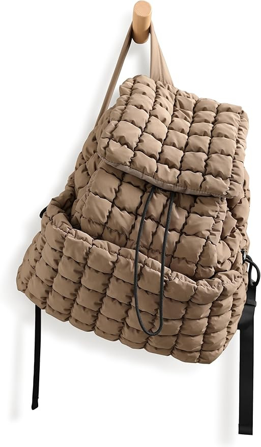 ODODOS Quilted Backpack for Women Lightweight Puffer Hiker Pack Drawstring Padding Travel Gym Bag... | Amazon (US)