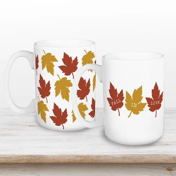 Fall In Love Mug - Set Of 2 | Wayfair North America