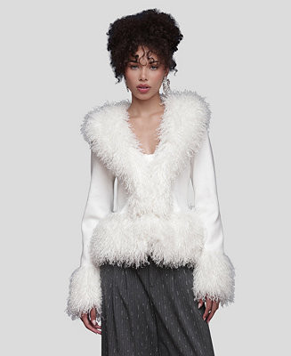 Avec Les Filles Women's V-Neck Trimmed Cardigan Sweater - Macy's | Macy's