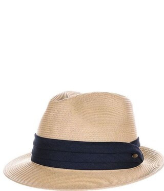 Scala Fine Braided Straw Fedora 2 1/4" Brim Hat | Dillard's