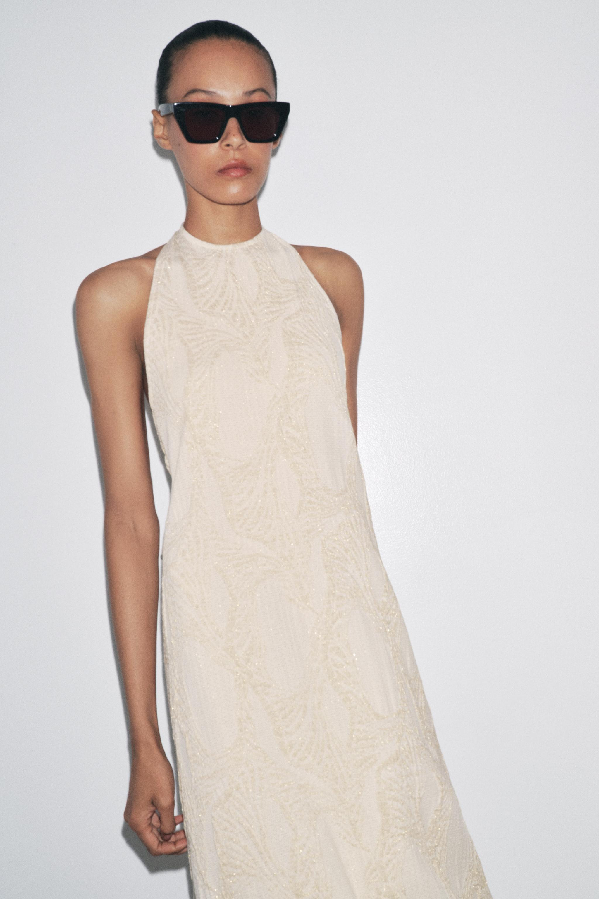 HALTER JACQUARD DRESS | Zara US