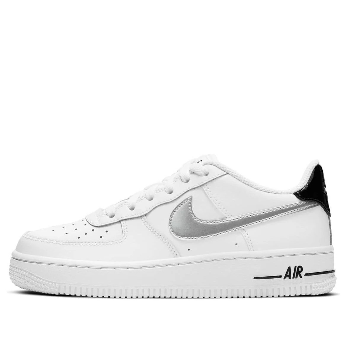 (GS) Nike Air Force 1 'White Silver' CZ4206-100 | KICKS CREW