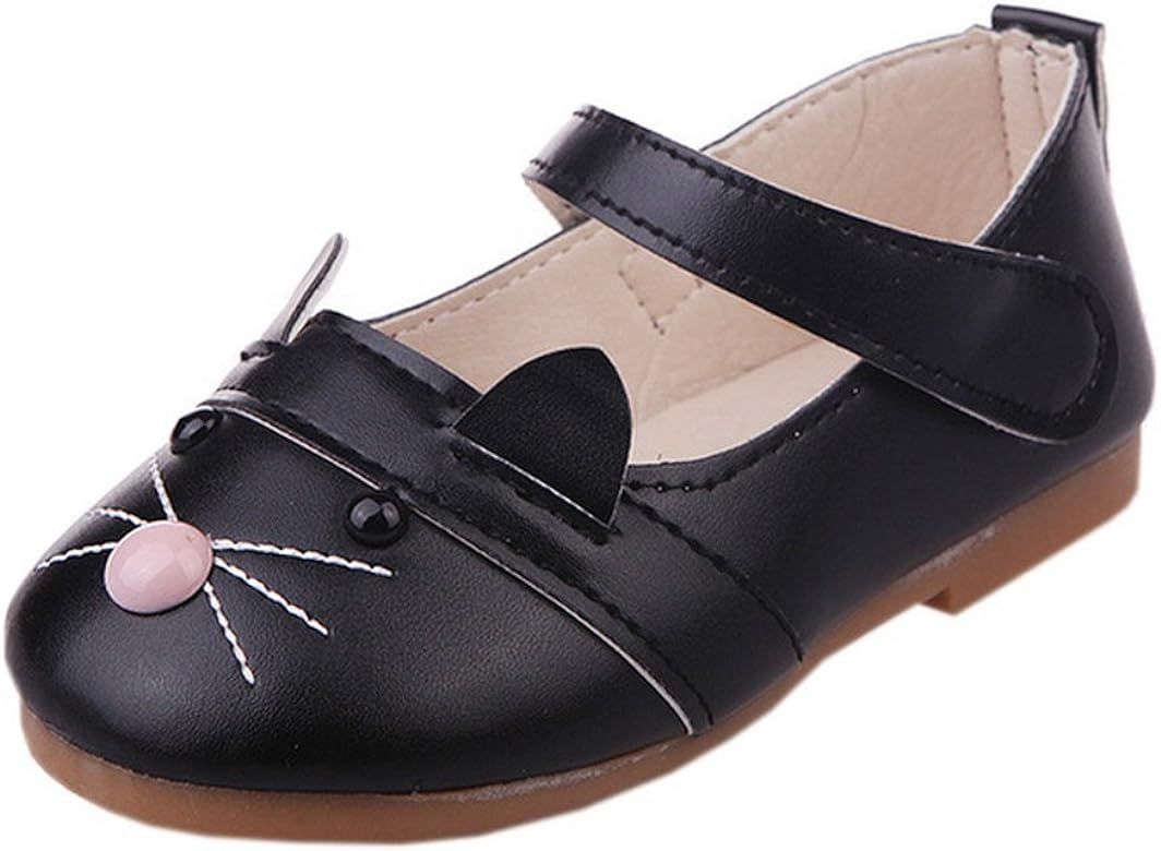 Vokamara Cute Cat Shoes for Toddler Girls PU Leather Mary Jane | Amazon (US)