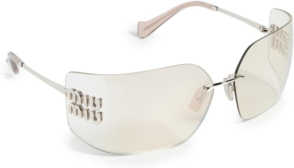 Miu Miu Women's MU 54YS Wraparound Sunglasses | Amazon (US)