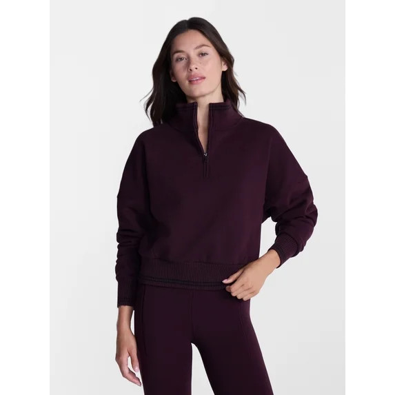 Avia Women's Quarter Zip Fleece Pullover, Sizes XS-XXXL | Walmart (US)