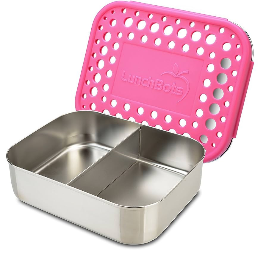 LunchBots Medium Duo Snack Container - Divided Stainless Steel Food Container - Two Sections for ... | Amazon (US)