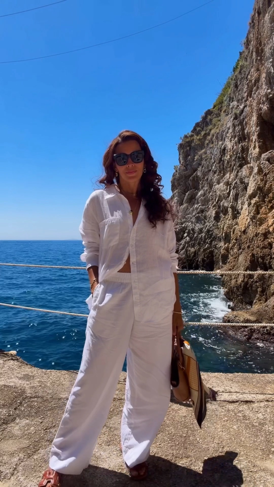 Size l in button down for an oversized look. Size S in pants. Size S in swimsuit set and skirt, shoes are tts. 

@PARIS/64

#LTKSeasonal #LTKOver40 #LTKTravel