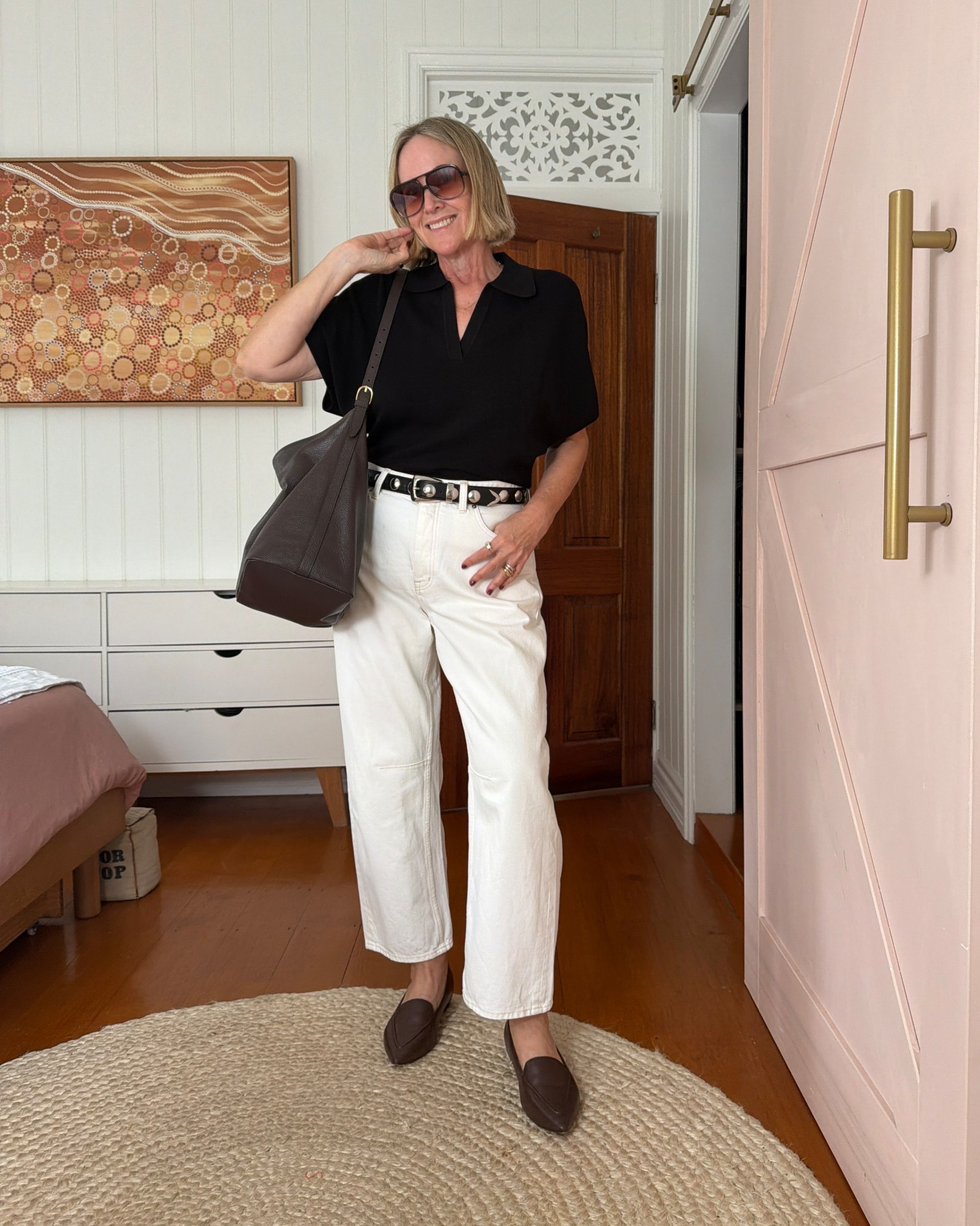 Autumn elevated casual work look

Knit top: size M
Jeans: size 29

Shoes: FRANKIE4 Briar

#LTKmidsize #LTKaustralia #LTKover50style