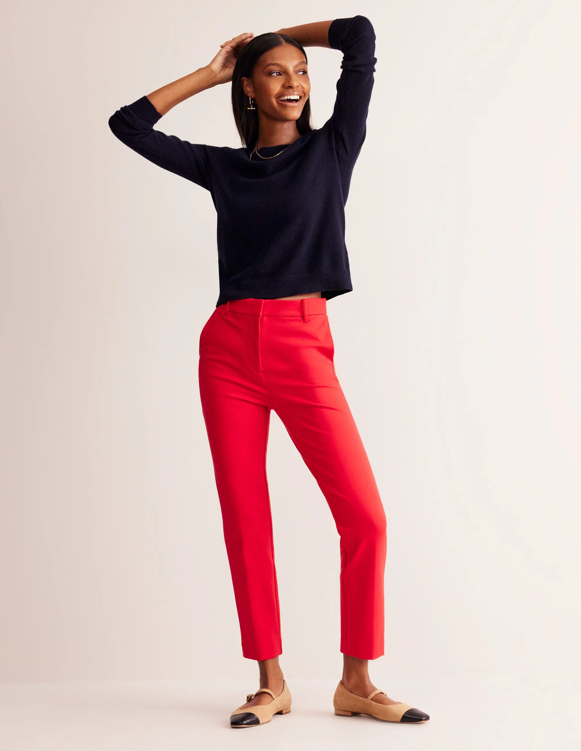 Highgate Ponte Pants-Hot Pepper | Boden (US)