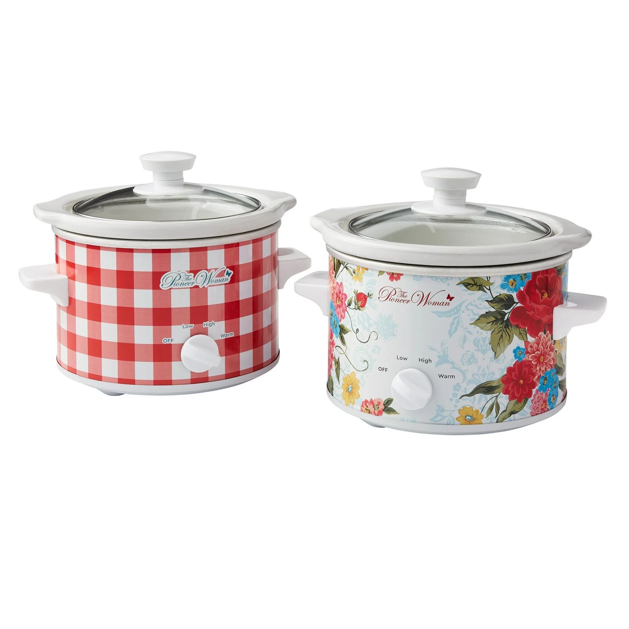 The Pioneer Woman Sweet Rose and Gingham 1.5-Quart Slow Cookers, Set of 2 | Walmart (US)