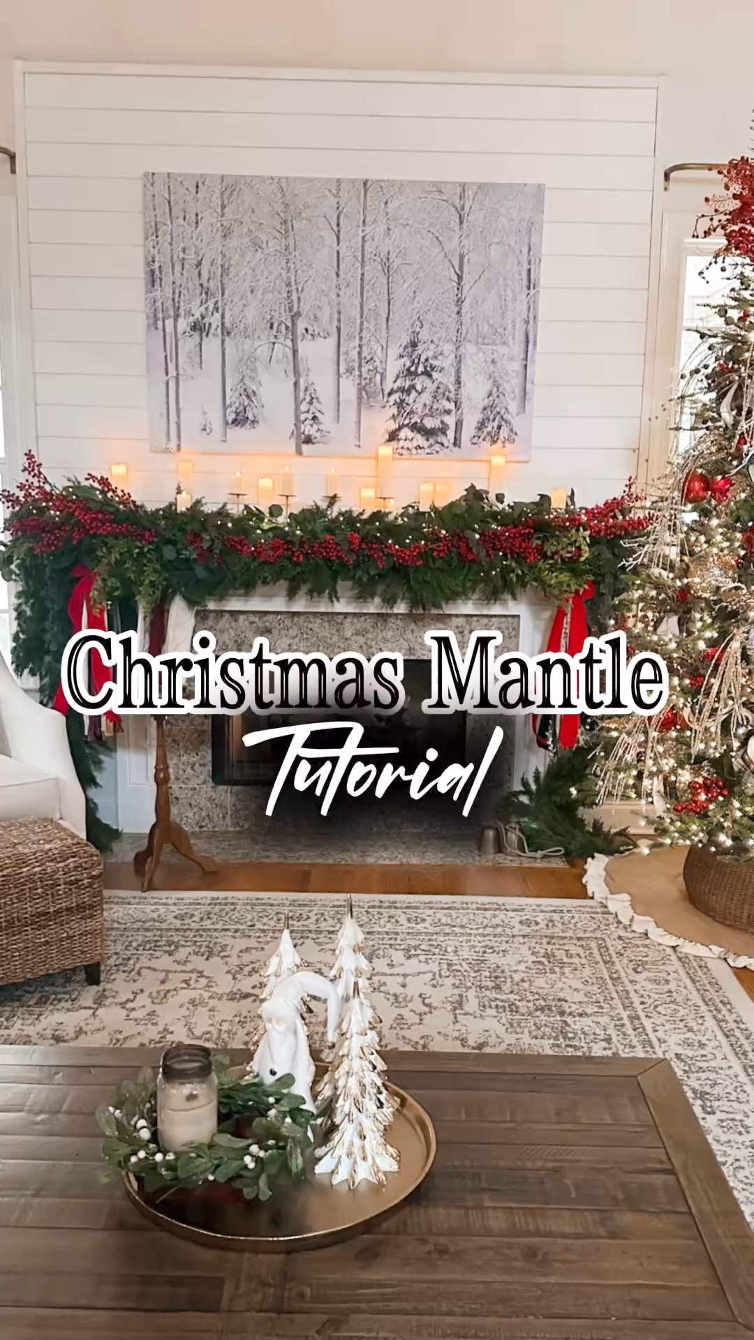 Christmas mantle Tutorial. Budget friendly. #christmasgarland #mantledecor 

#LTKHome #LTKSeasonal #LTKHoliday