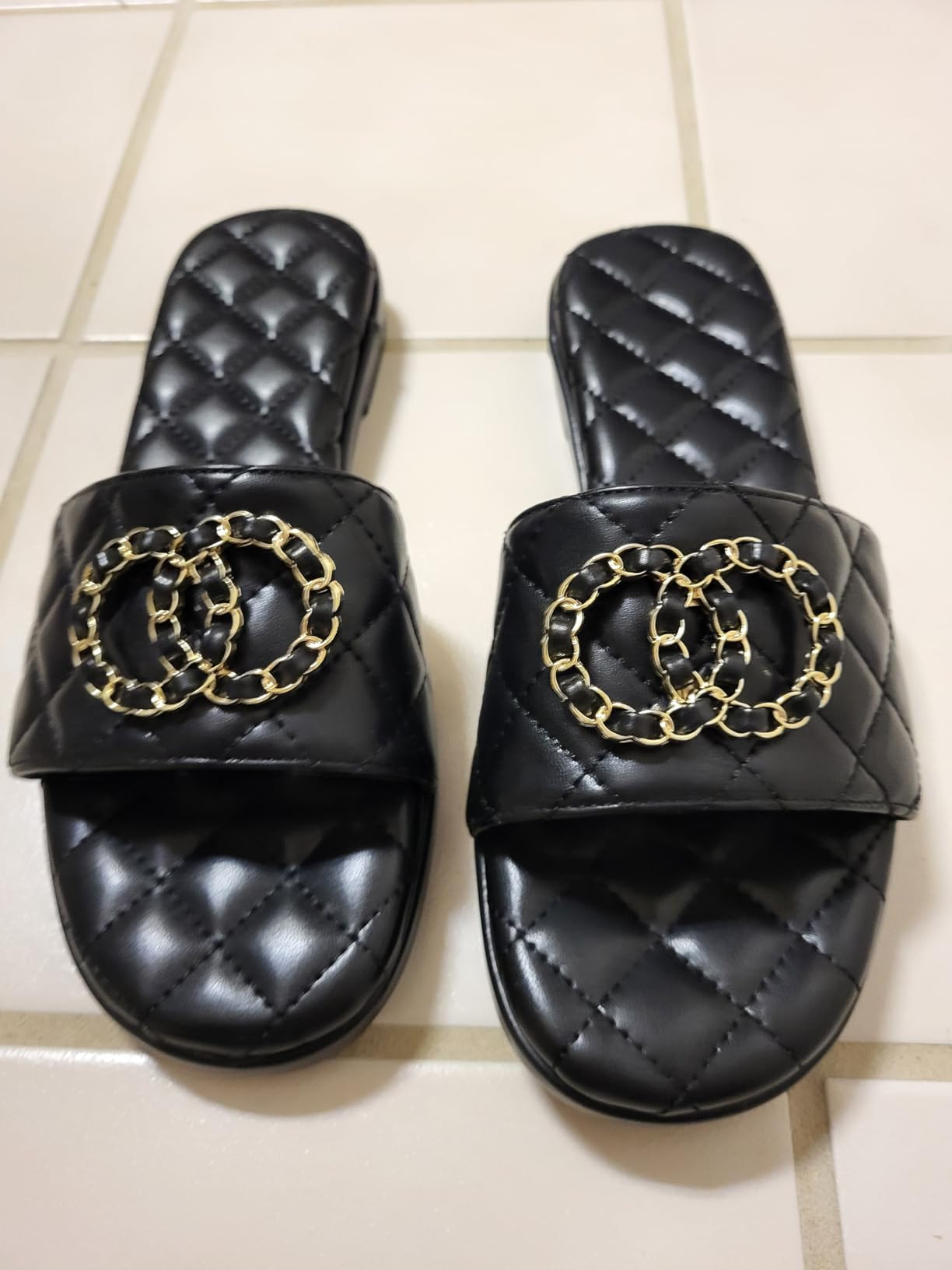 Flat Sandals for Women Slides Dressy Elegant Comfortable Open Toe Fashion Sandals with Memory Foa... | Amazon (US)