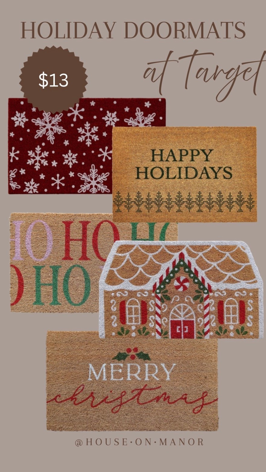 $13 holiday doormats at target❤️

holiday outdoor, holiday front porch, target home, affordable holiday decor

#LTKFindsUnder50 #LTKHoliday #LTKHome