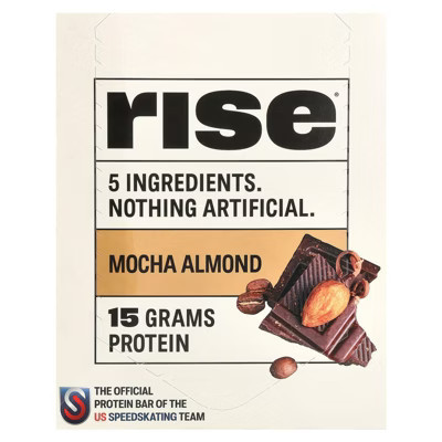 Rise Bar Protein Bar, Mocha Almond , 12 Bars, 2.1 oz (60 g) Each | Target