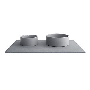 Dorai Dog Food and Water Bowls Slate | The Container Store