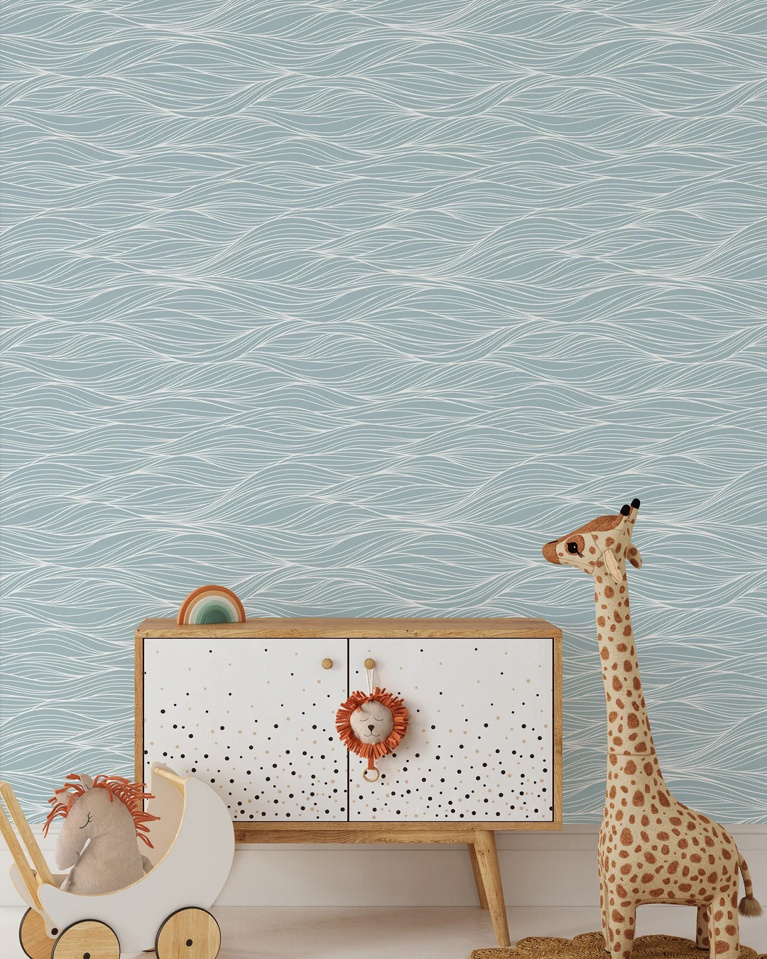 Abstract Ocean Waves Peel and Stick Wallpaper Removable Blue Mural Ocean Self Adhesive or Pre-pas... | Etsy (US)