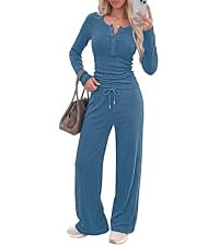 PRETTYGARDEN Matching Sets Women Clothing Fall Ribbed 2 Piece Lounge Set | Amazon (US)