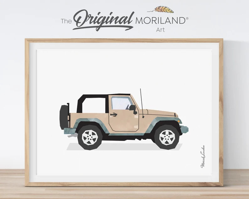 Beige Car Print, Watercolor SUV Wall Art, Transportation Decor (digital Download) - Etsy | Etsy (US)