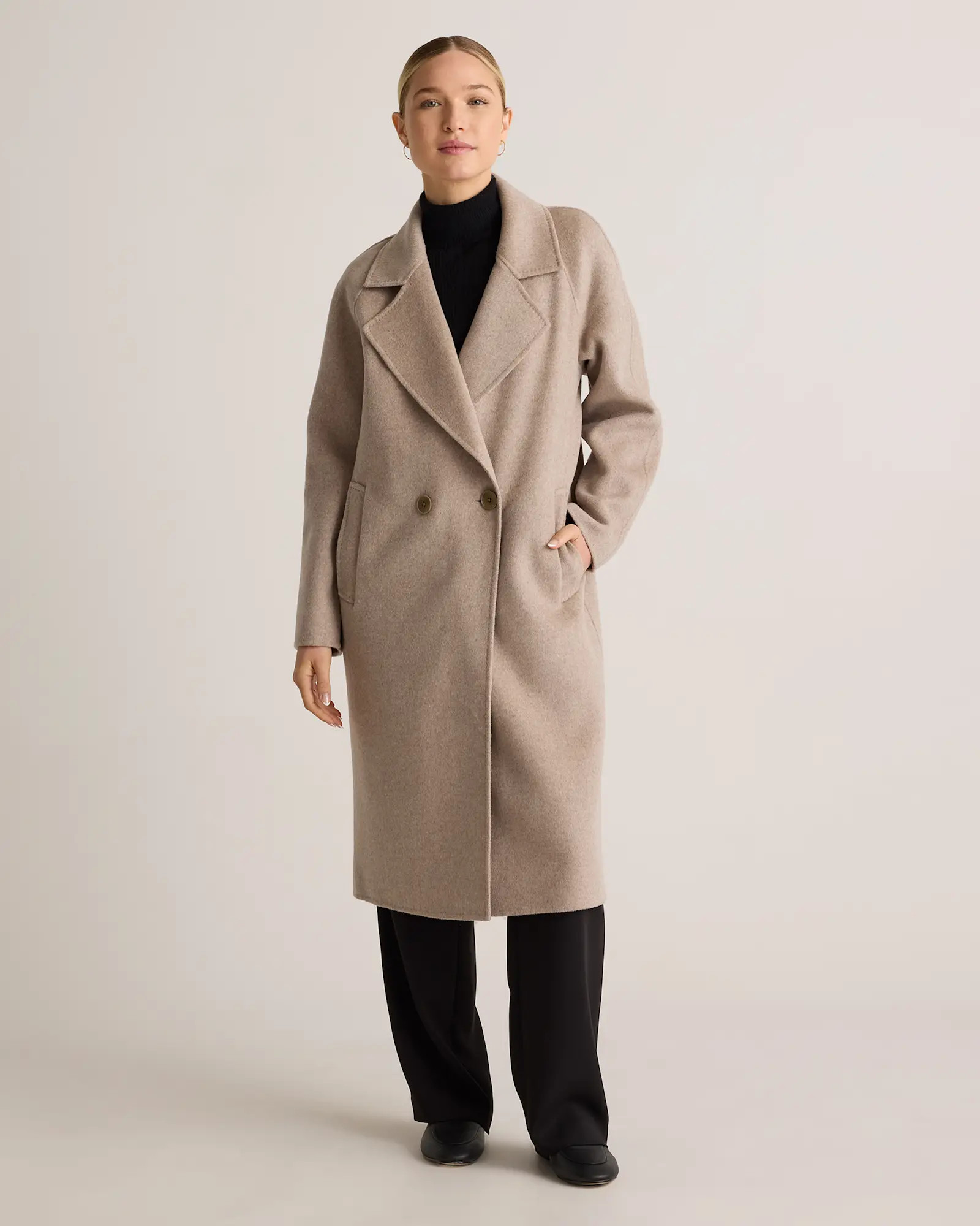 Double-Faced Merino Wool Notched Lapel Coat | Quince