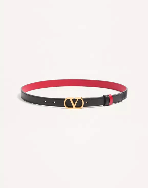VLogo Signature Reversible Shiny Calfskin Belt - 20Mm / 1.2 In. | Valentino