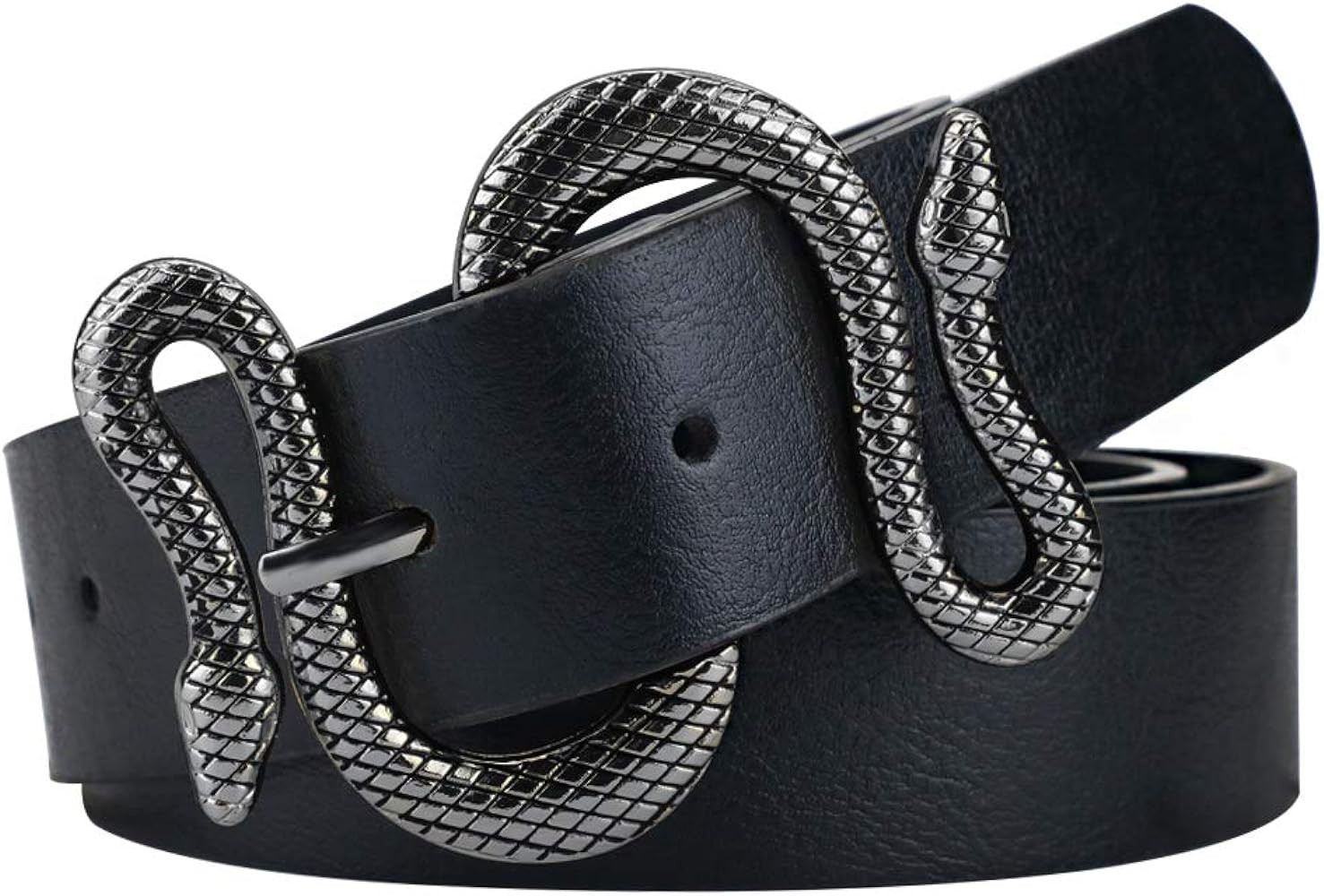 Belts for Women,Women Fashion Leather Belt for Dress with Snake Belt Buckle | Amazon (US)