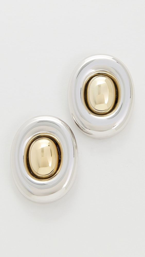 The Two-Tone Chrome Orb Studs | Shopbop