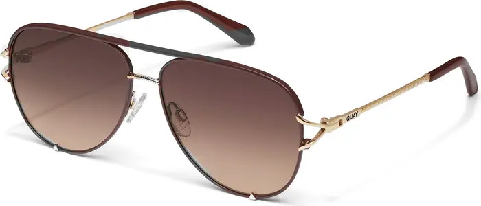 QUAY High Key Twist 60mm Gradient Aviator Sunglasses | Nordstrom | Nordstrom