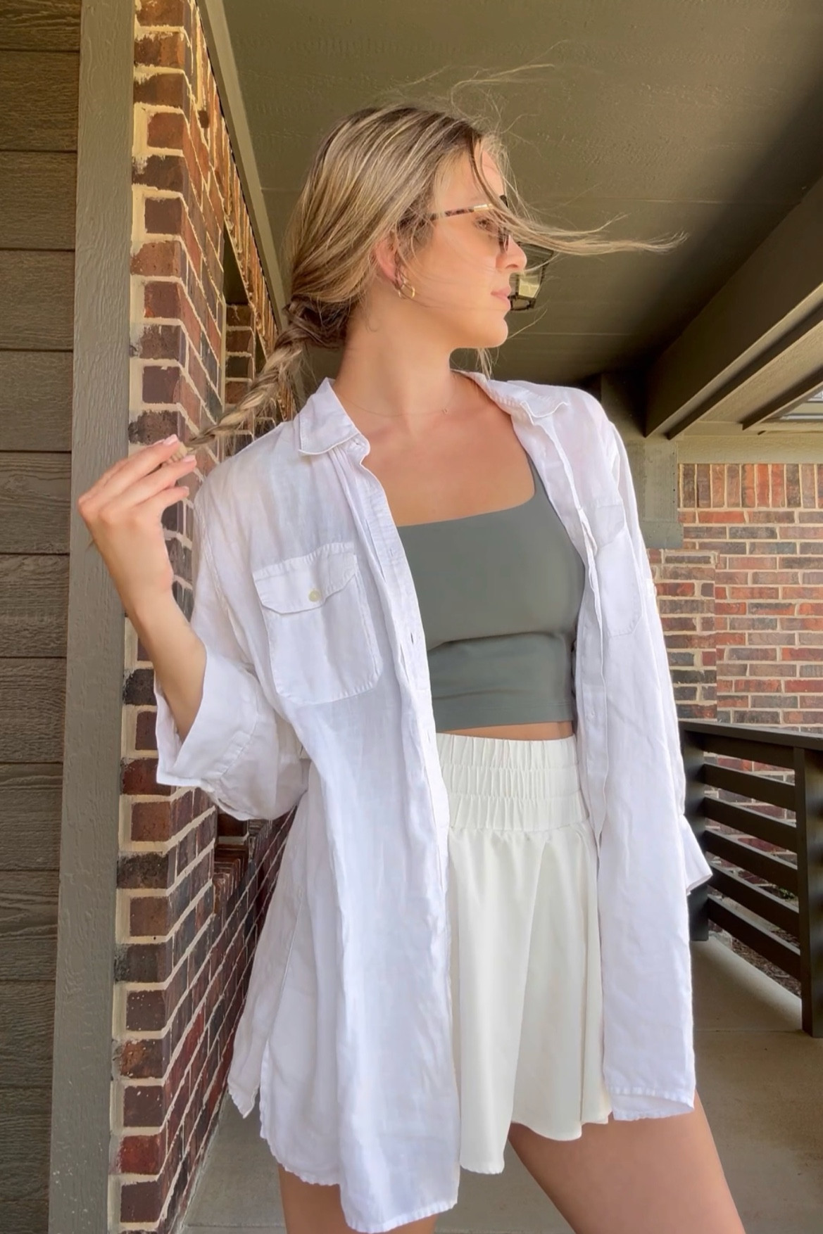 Perfect mom outfit for running errands🤍

Thrifted my button down so linked similar
Size medium top
Size small skort

#LTKActive #LTKSeasonal