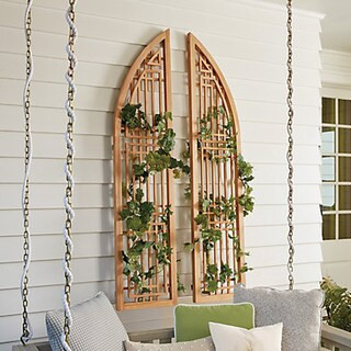 Vinings Teak Garden Trellis Yard Art Sculpture | Ballard Designs, Inc.