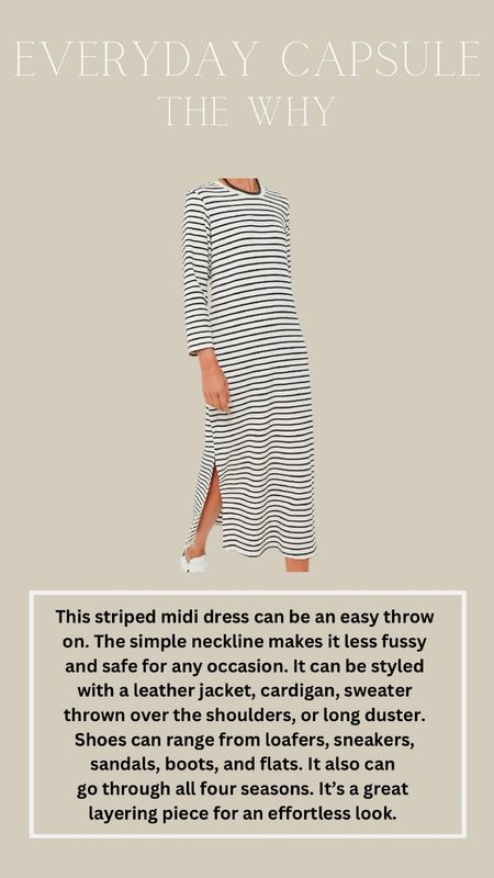 Striped midi dress from the everyday capsule 
