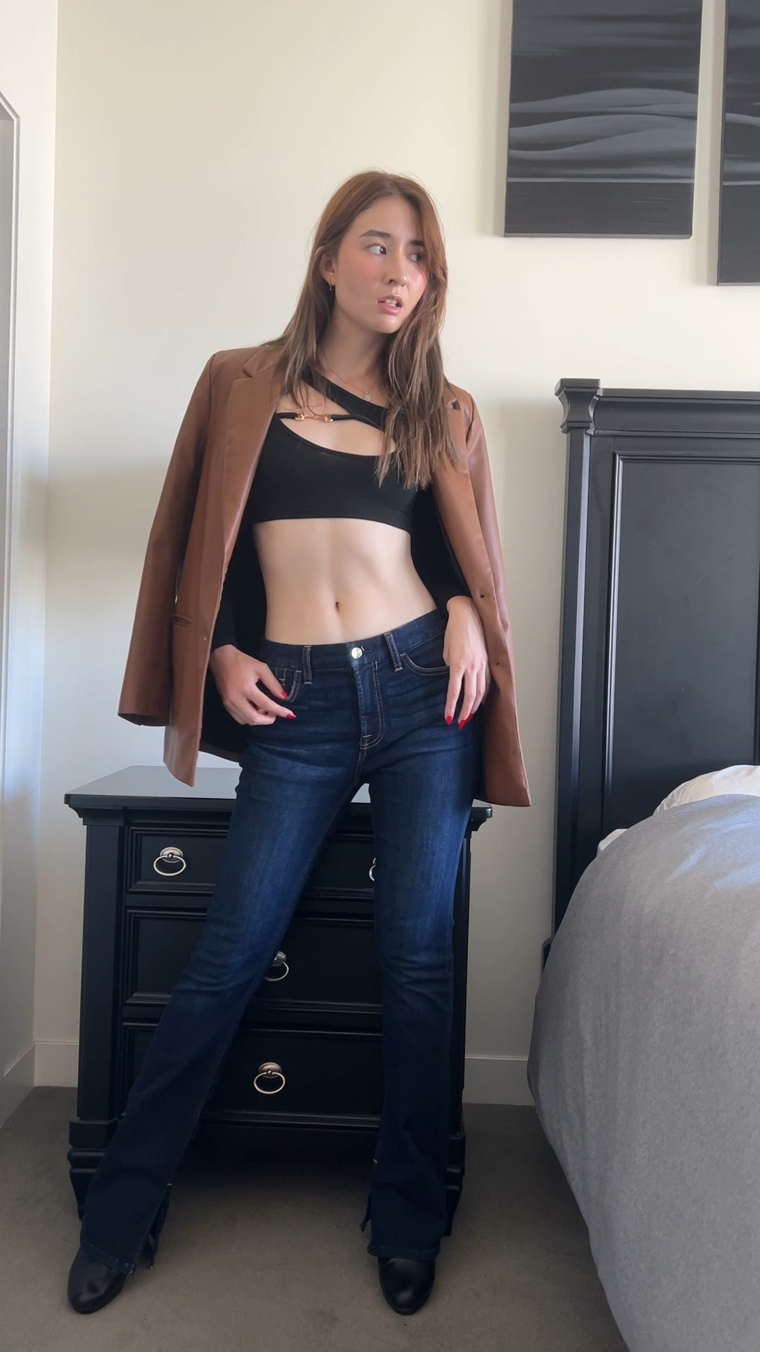 How I style my Jen7 Jeans for fall🤍✨ I am obsessed with both pairs of these jeans! They are stretchy and very comfortable which I really appreciate 👌🏻 The fit of these are perfect and they will deff be my go to jeans for fall! Both pairs are available on Nordstrom see below for the names of the jeans: 

Side Slit Slim Bootcut Jeans in Carmelia Broken Twill

Ripped Slim Straight Leg Jeans in Black

#LTKstyletip #LTKbeauty #LTKunder100