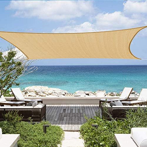 Shade&Beyond Sun Canopy Shade Sail 12'x16' Rectangle UV Block for Patio Deck Yard and Outdoor Act... | Amazon (US)