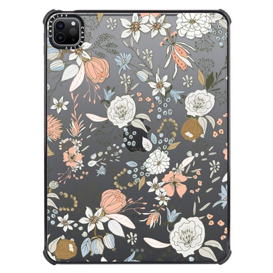 Abstract modern coral white pastel rustic floral | Casetify