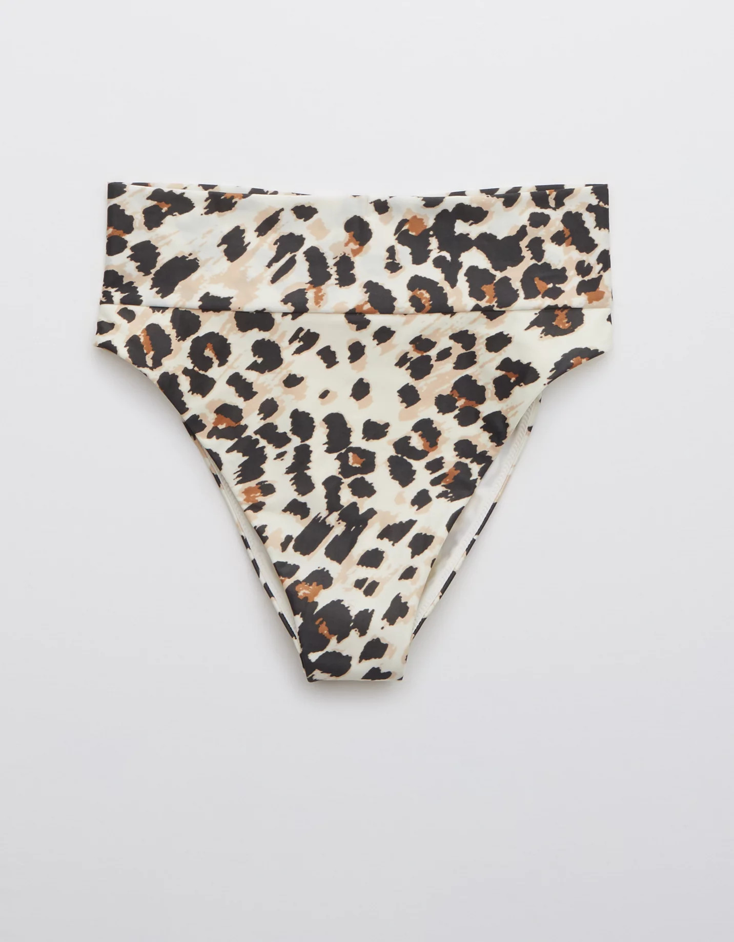 Aerie Leopard High Cut Cheeky Bikini Bottom | American Eagle Outfitters (US & CA)