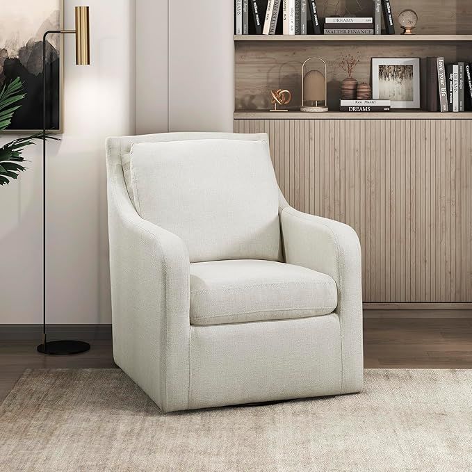 Lexicon Coel Fabric Swivel Chair, Beige | Amazon (US)