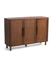 3 Door Cabinet With Rattan Inlay | Marshalls