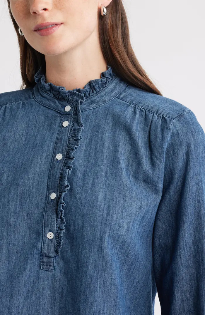Ruffle Chambray Top | Nordstrom