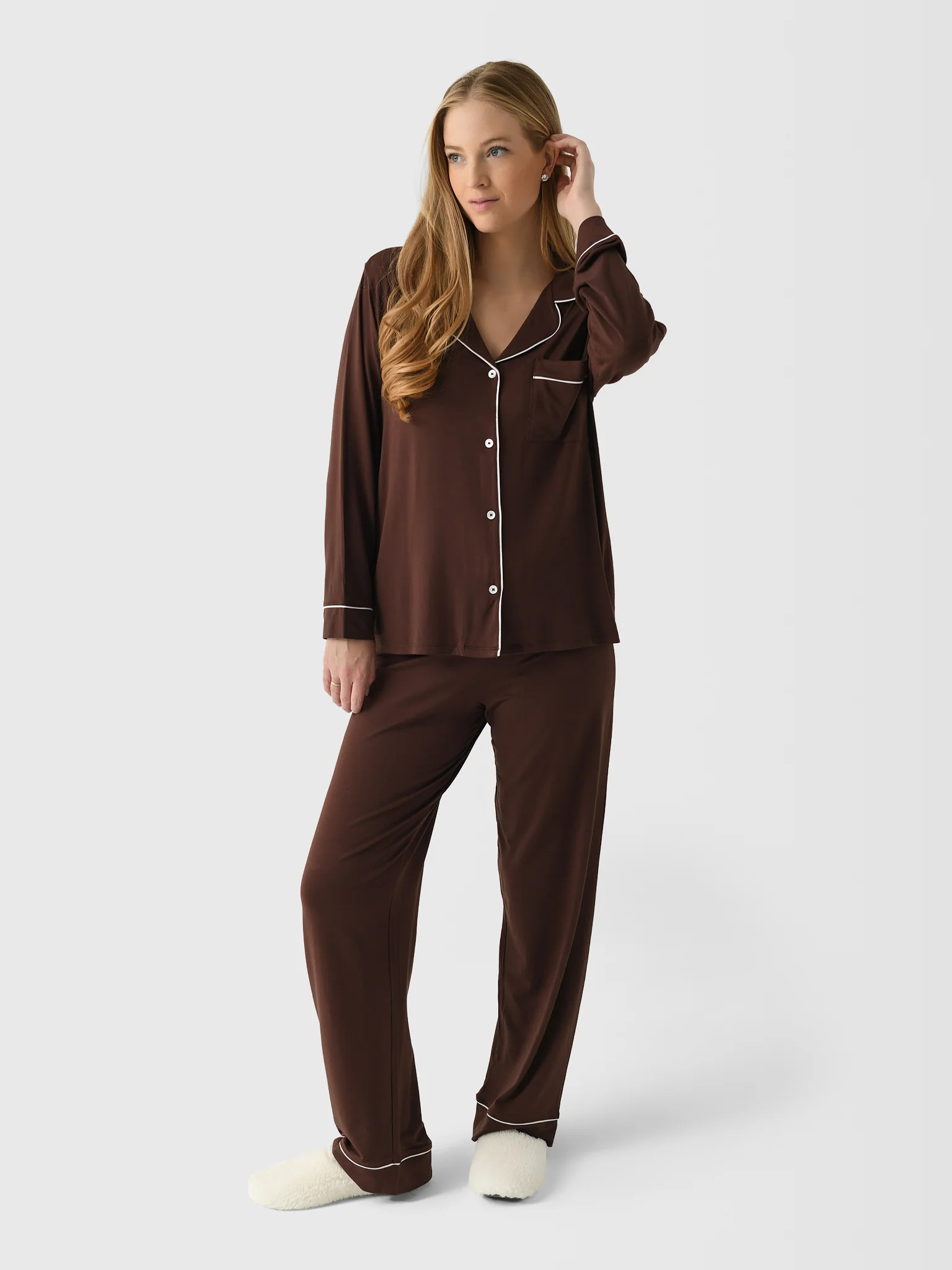 EBERJEY
                      
                     Women's Gisele Long Pajama Set | Saint Bernard