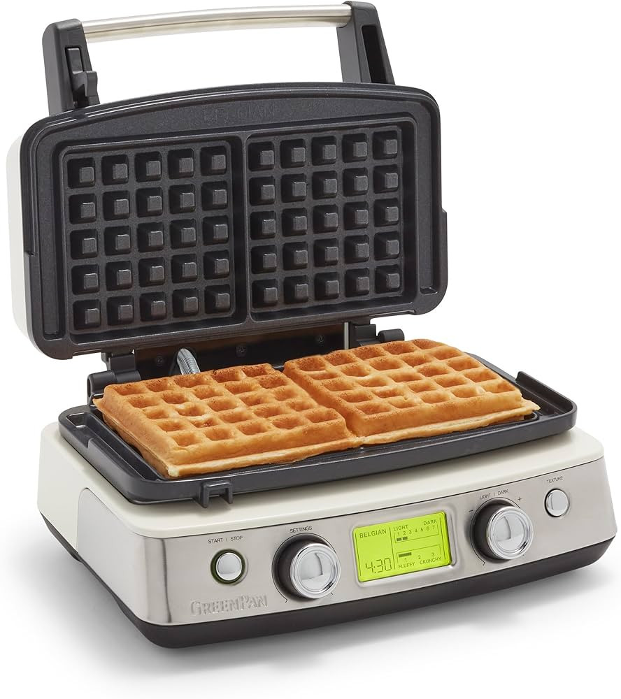 GreenPan Elite 2-Square Belgian & Classic Waffle Iron, Healthy Ceramic Nonstick Aluminum Dishwash... | Amazon (US)