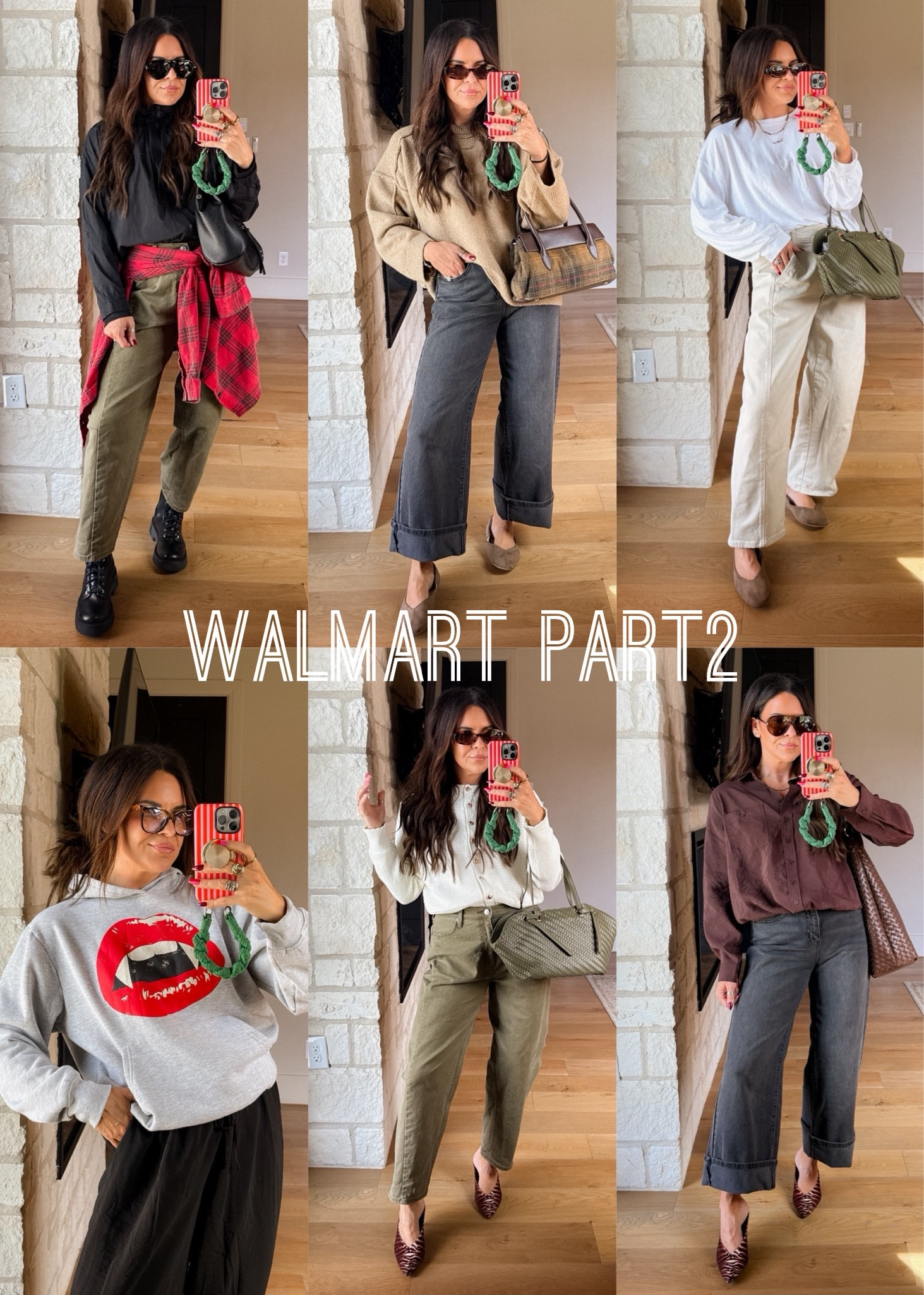 Walmart massive haul part 2:
Windbreaker jacket: large
Beige sweater: XL
button up sweater: large 
Brown button up: large
Pants are all true to size (I got the 10)
Sweatshirt: medium (men’s)
I

#LTKootd #LTKOver40 #LTKMidsize