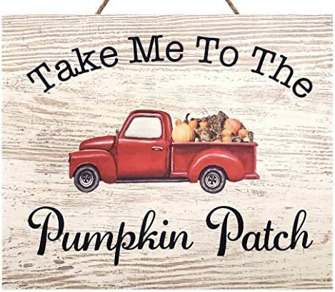 JennyGems Take Me to The Pumpkin Patch Fall Harvest Sign, Thanksgiving Pumpkin Decor Sign, Front ... | Amazon (US)