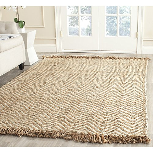 Safavieh Natural Fiber Collection NF458A Hand Woven Bleach and Natural Jute Area Rug (9' x 12') | Amazon (US)