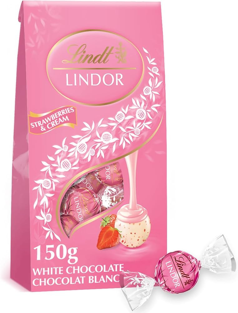 Lindt Lindor Strawberries and Cream White Chocolate Truffles, 150-Gram Bag | Amazon (CA)