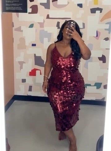 This dress from Macy’s is a steal right now! The sequins are EVERYTHING… perfect for holiday parties or NYE ✨

This dress is less than $50 and also available in black 

Holiday party, sequin dress, curvy girl outfits, holiday dress, Emmy Petit