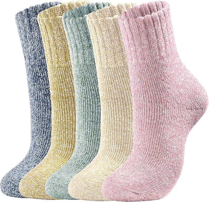 Clothclose Wool Socks - Winter Warm Wool Socks for Women Men, Soft Cozy Sock, Thick Knit Crew Boo... | Amazon (US)