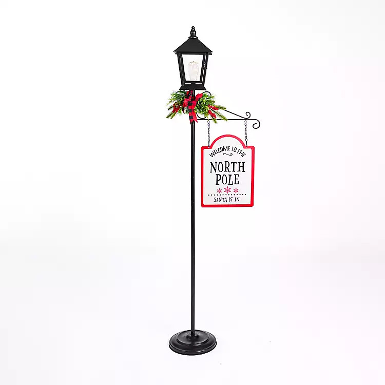 New! LED Welcome to the North Pole Lamp Post | Kirkland's Home